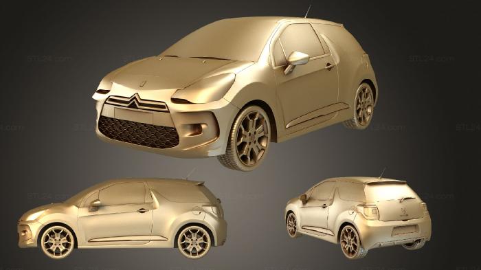Автомобили и транспорт (Citroen DS3 2011, CARS_1155) 3D модель для ЧПУ станка